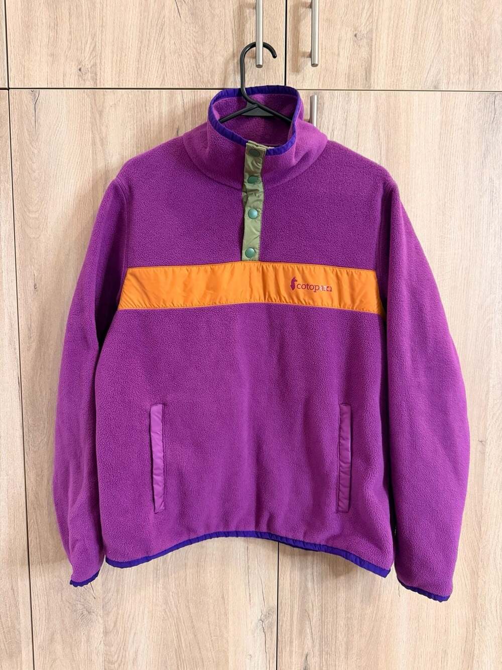 Cotopaxi Teca Fleece Pullover Purple Orange Snap Neck Women's Size L